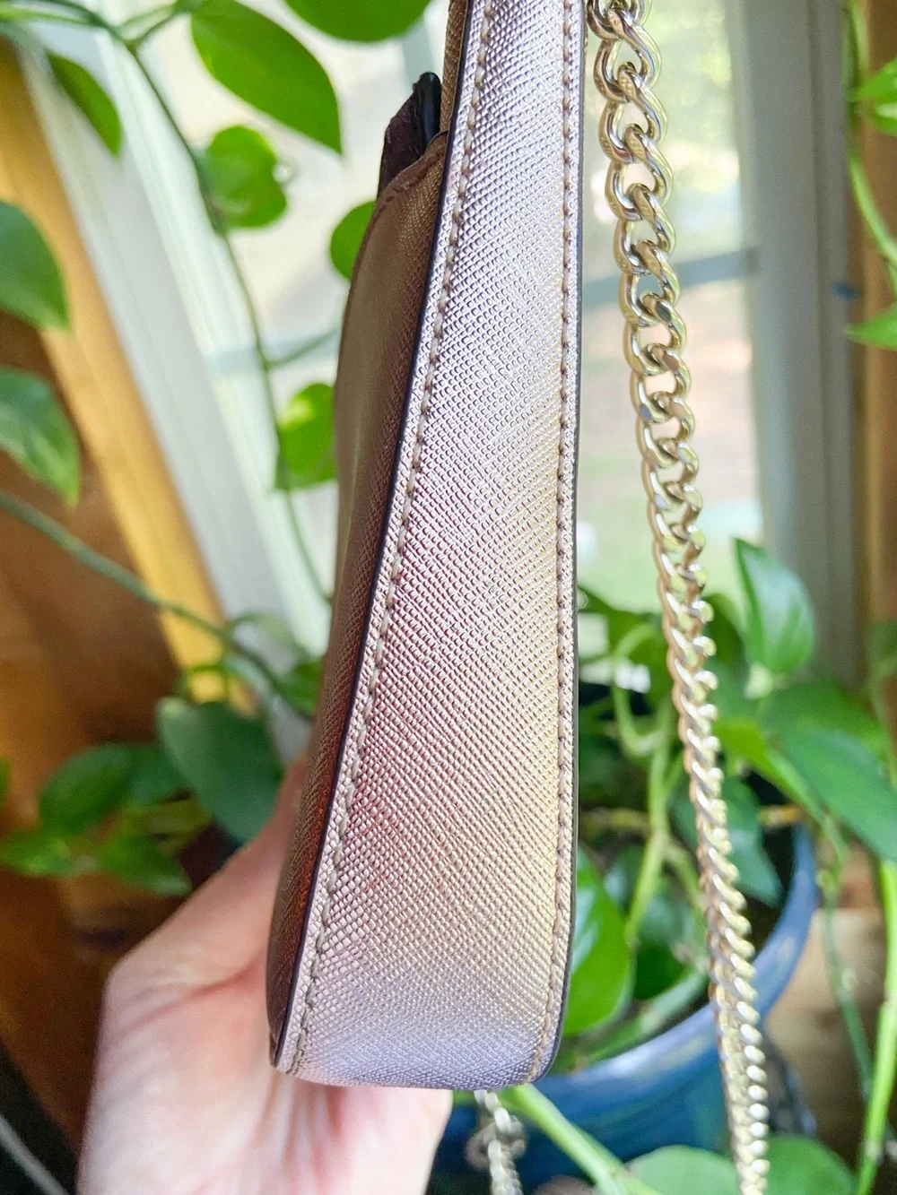 Kate Spade Shimmy Triple 3-in-1 Crossbody Bag Set Rose Gold Glitter NWOT